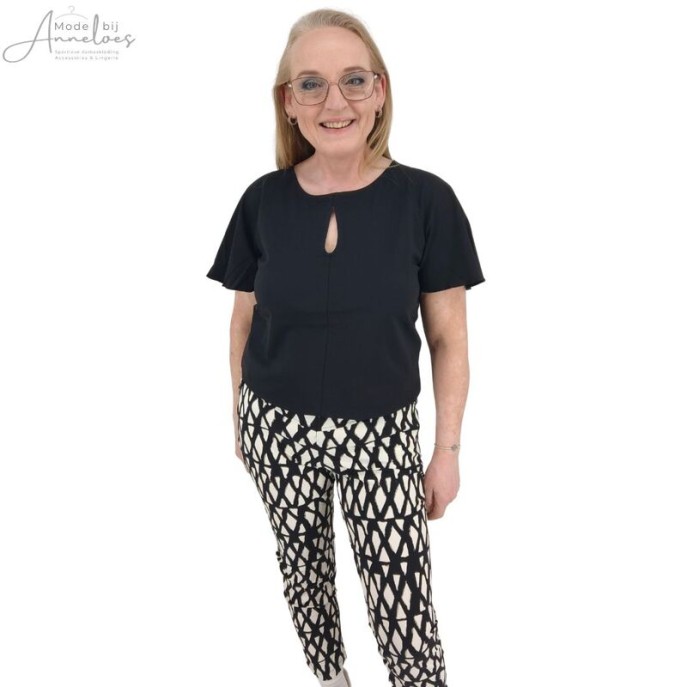 Z Lady Day Broek Leanne 7/8 Ruta print